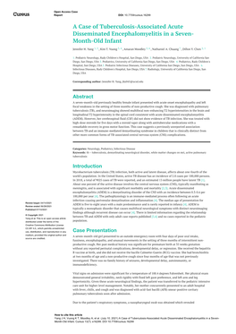 A Case of Tuberculosis-Associated Acute Disseminated Encephalomyelitis in a Seven- Month-Old Infant