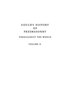 Gould's History of Freemasonry