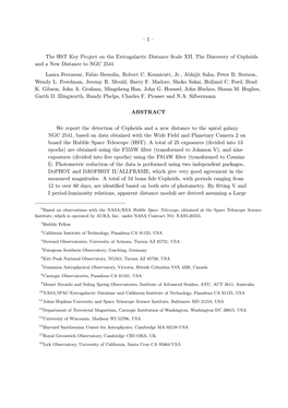 1– the HST Key Project on the Extragalactic Distance Scale XII. the Discovery of Cepheids and a New Distance to NGC 2541 La