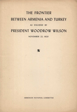 The Frontier President Woodrow Wilson