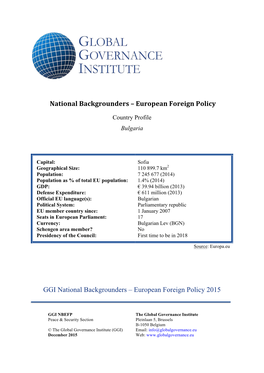 European Foreign Policy 2015
