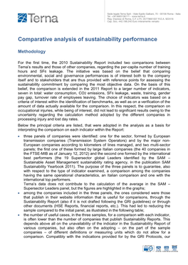 Comparative Analysis of Sustainability Performance