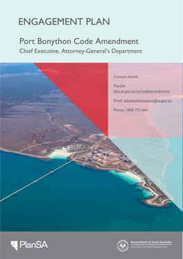 Port Bonython Code Amendment Chief Executive, Attorney-General’S Department