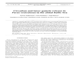 Circadian and Lunar Gamete Release in Fucus Vesiculosus in the Atidal