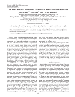 Dryopteris (Dryopteridaceae) As a Case Study