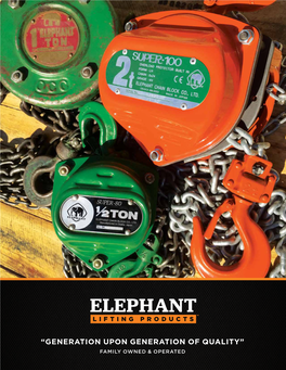 Elephant Lifting Product Catalog