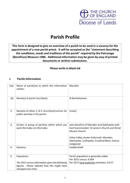 Parish Profile Marsden