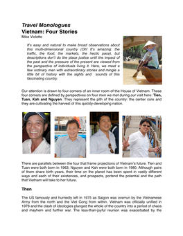 Travel Monologues Vietnam: Four Stories Mike Violette
