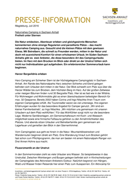 PRESSE-INFORMATION Magdeburg, Juli 2016