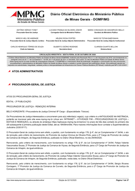 Atos Administrativos Procurador-Geral De Justiça