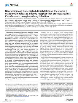 Neuraminidase 1–Mediated Desialylation of the Mucin 1