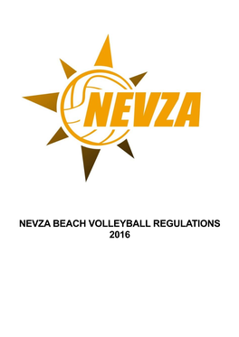 Nevza Beach Volleyball Regulations 2016