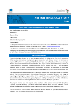 Aid-For-Trade Case Story