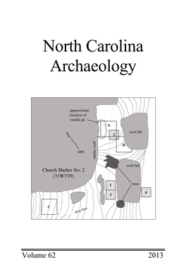 North Carolina Archaeology, Volume 62