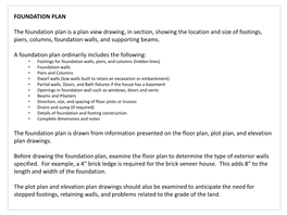 Foundation Plan