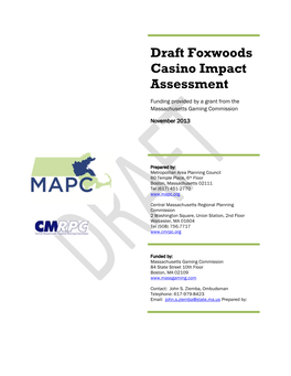 Draft Foxwoods Casino Impact Assessment