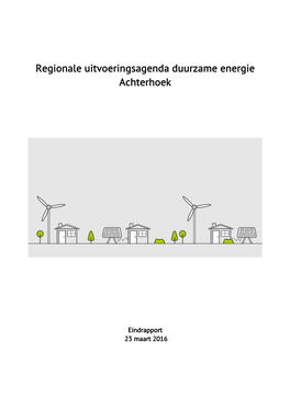 Regionale Uitvoeringsagenda Duurzame Energie Achterhoek