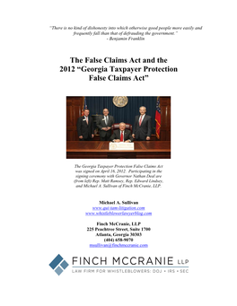 A “False Claims Act”?