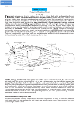 DIODONTIDAE Porcupinefishes (Burrfishes) by J.M