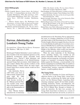 Parvus, Jabotinsky, and London's Young Turks