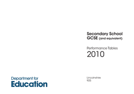 Secondary School GCSE (And Equivalent)