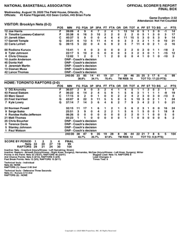 Box Score Nets