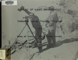 Cadastral Survey Training Program. Notes on History of Public Land