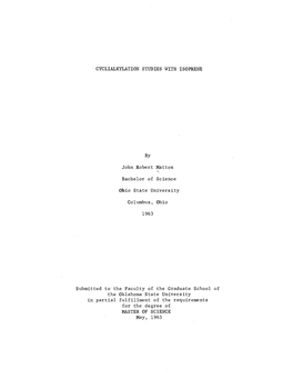 CYCLIALKYLATION.STUDIES WITH·ISOPRENE by John Robert Mattox