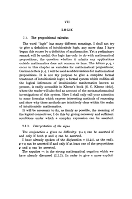 Propositional Calculus the Word “Logic” Has Many Different Meanings