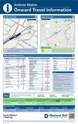 Andover Station I Onward Travel Information Buses and Taxis Local Area Map