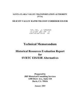 Silicon Valley Rapid Transit Corridor Eis/Eir