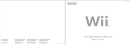 Wii Operations Manual