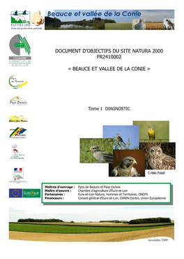 Document D׳Objectifs Du Site Natura 2000 Fr2410002 « Beauce Et Vallee De La Conie »