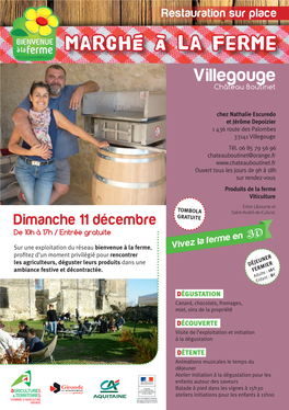 Marché À La Ferme Villegouge Château Boutinet