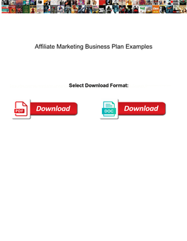 Affiliate Marketing Business Plan Examples