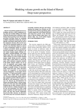 Modeling Volcano Growth on the Island of Hawaii: Deep-Water Perspectives