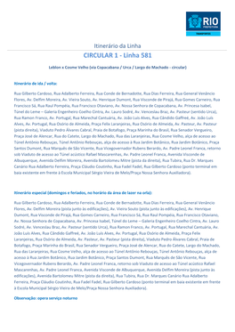 CIRCULAR 1 - Linha 581