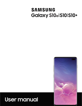 Samsung Galaxy S10e|S10|S10+ G970U|G973U|G975U User Manual