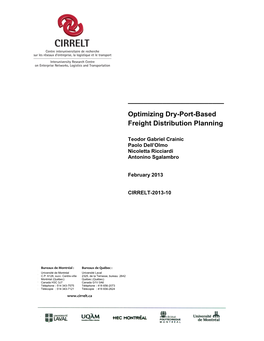 Optimizing Dry-Port-Based Freight Distribution Planning