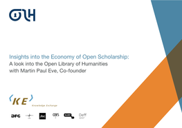 Insights Into the Economy of Open Scholarship