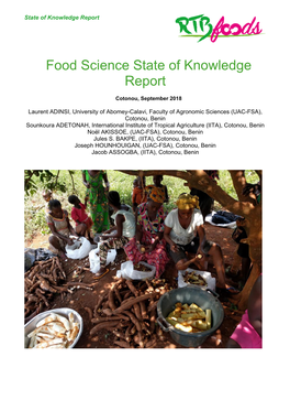 Food Science State of Knowledge Report
