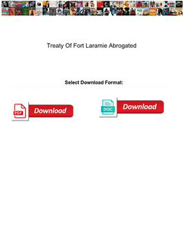 Treaty of Fort Laramie Abrogated