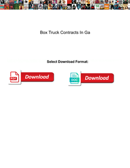 Box Truck Contracts in Ga