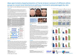 Mass Spectrometry-Based Proteomics of Facial Stratum Corneum of Different Ethnic Groups to Reveal Novel Biochemical Pathways