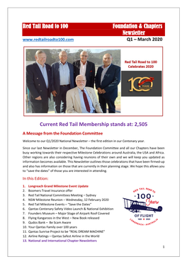 Red Tail Road to 100 Foundation & Chapters Newsletter Current Red