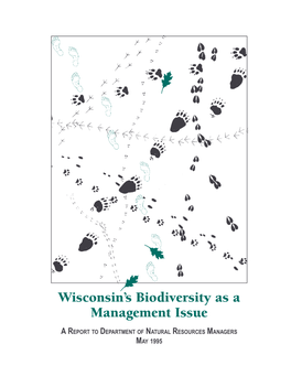 Wisconsin's Biodiversity As a Management Issue