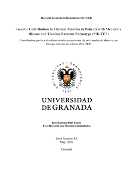 Genetic Contribution to Chronic Tinnitus in Patients with Meniere's