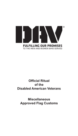 Official Ritual of the Disabled American Veterans