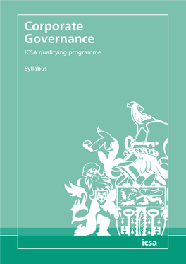 Corporate Governance ICSA Qualifying Programme