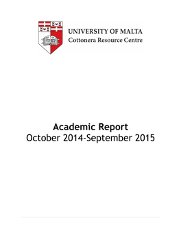CRC Academic Report 2014 - 2015